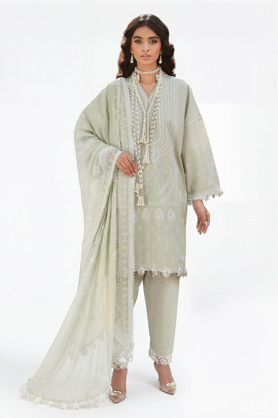 Gul Ahmed Luxury Lawn Unstitched Embroidered 3Pc Suit KD-62004