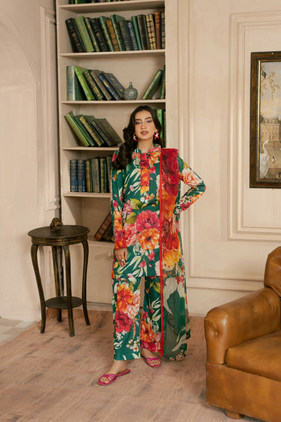 Feathers Dewdrop Unstitched Digital Printed Lawn 3Pc Suit KEZMIR-FT454