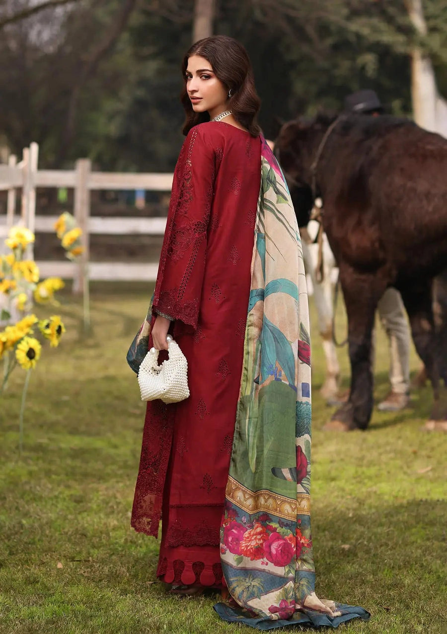 Kahf Festive Embroidered Luxury Lawn Unstitched 3Pc Suit KFL-02 ALORA