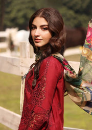 Kahf Festive Embroidered Luxury Lawn Unstitched 3Pc Suit KFL-02 ALORA