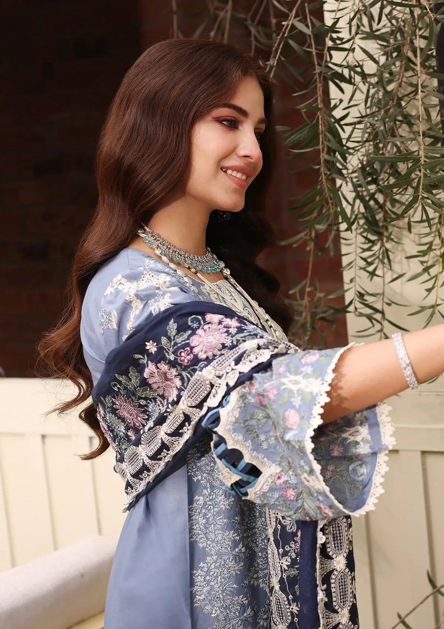 Kahf Festive Embroidered Luxury Lawn Unstitched 3Pc Suit KFL-04 KINZA