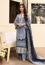 Kahf Festive Embroidered Luxury Lawn Unstitched 3Pc Suit KFL-04 KINZA
