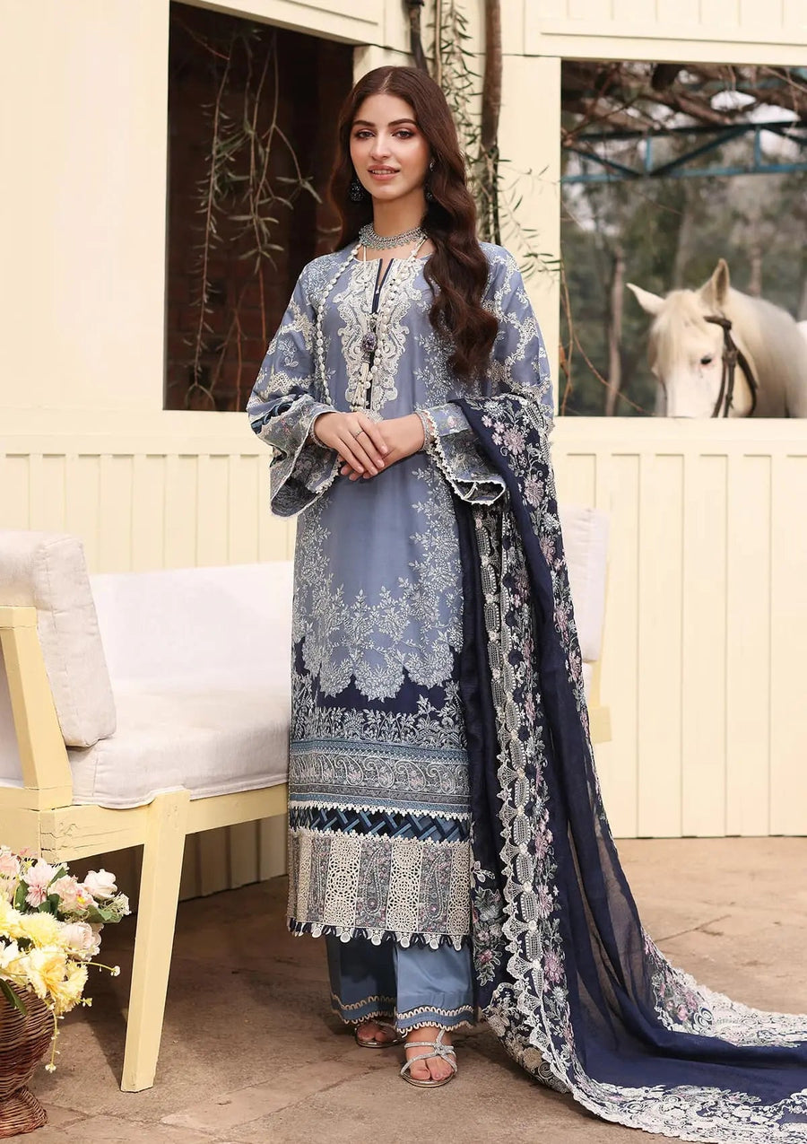 Kahf Festive Embroidered Luxury Lawn Unstitched 3Pc Suit KFL-04 KINZA