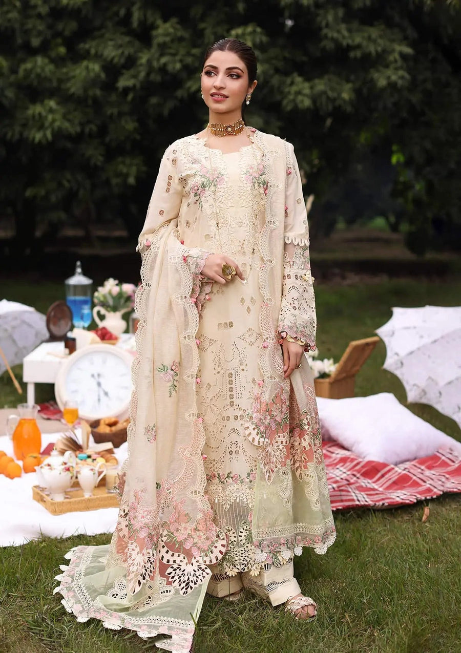 Kahf Festive Embroidered Luxury Lawn Unstitched 3Pc Suit KFL-07 SHIREEN