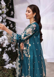 Kahf Festive Embroidered Luxury Lawn Unstitched 3Pc Suit KFL-09A BANO