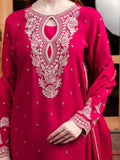 Faiza Faisal Signature Pret Dyed Embroidered Thai Silk 3Pc Suit - KHAI