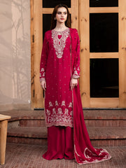 Faiza Faisal Signature Pret Dyed Embroidered Thai Silk 3Pc Suit - KHAI
