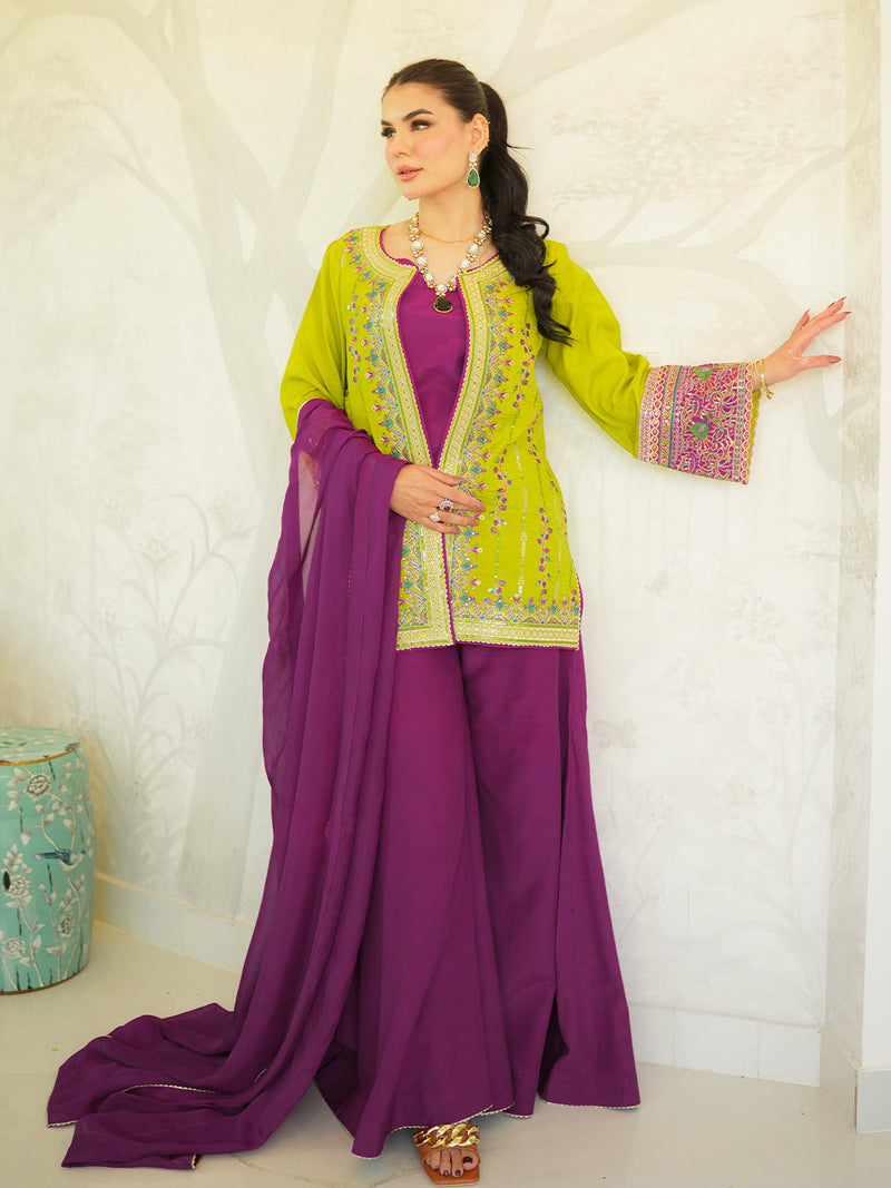 Faiza Faisal Pret Festive Raw Silk 3 Piece Suit Kinza