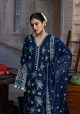 Kahf Premium Embroidered Karandi Unstitched 3Pc Suit KKH-02 AZURE BLUE