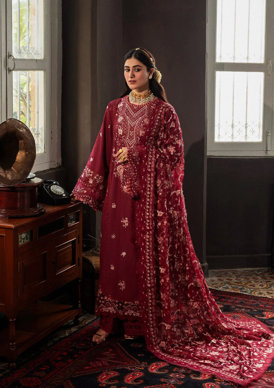 Kahf Premium Embroidered Karandi Unstitched 3Pc Suit KKH-03 ROSELITH