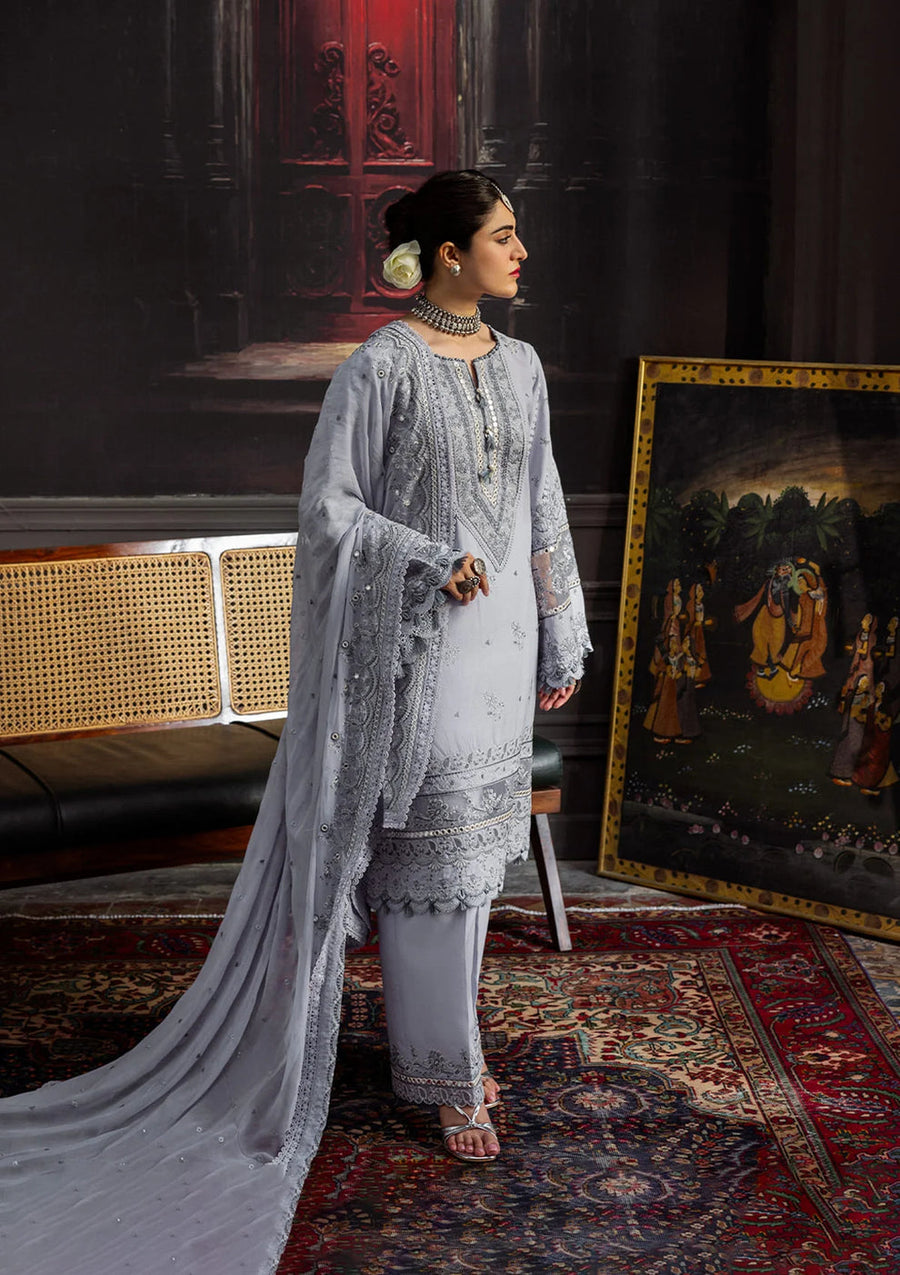 Kahf Premium Embroidered Karandi Unstitched 3Pc Suit KKH-09 CELESTIAL