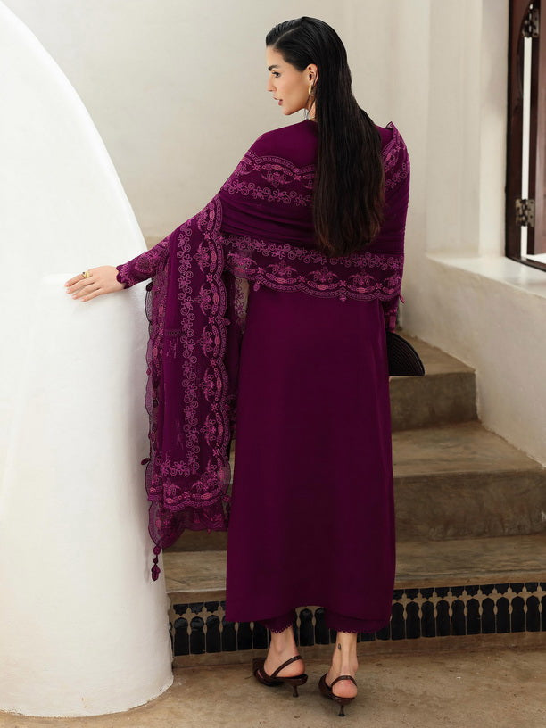 Qalamkar Qline Embroidered Linen Unstitched 3Pc Suit KL-01 VEYRAН