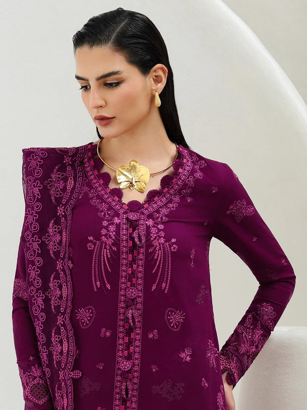 Qalamkar Qline Embroidered Linen Unstitched 3Pc Suit KL-01 VEYRAН