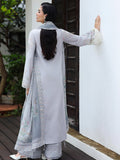 Qalamkar Qline Embroidered Linen Unstitched 3Pc Suit KL-02 HAZE