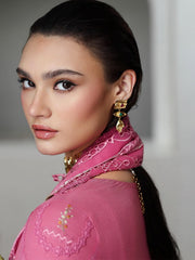 Qalamkar Qline Embroidered Linen Unstitched 3Pc Suit KL-04 BLOOM