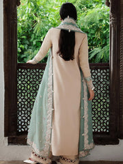 Qalamkar Qline Embroidered Linen Unstitched 3Pc Suit KL-07 WHISPER