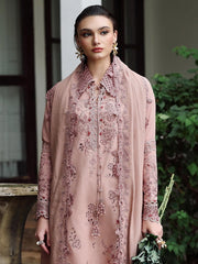 Qalamkar Qline Embroidered Linen Unstitched 3Pc Suit KL-08 VEIL