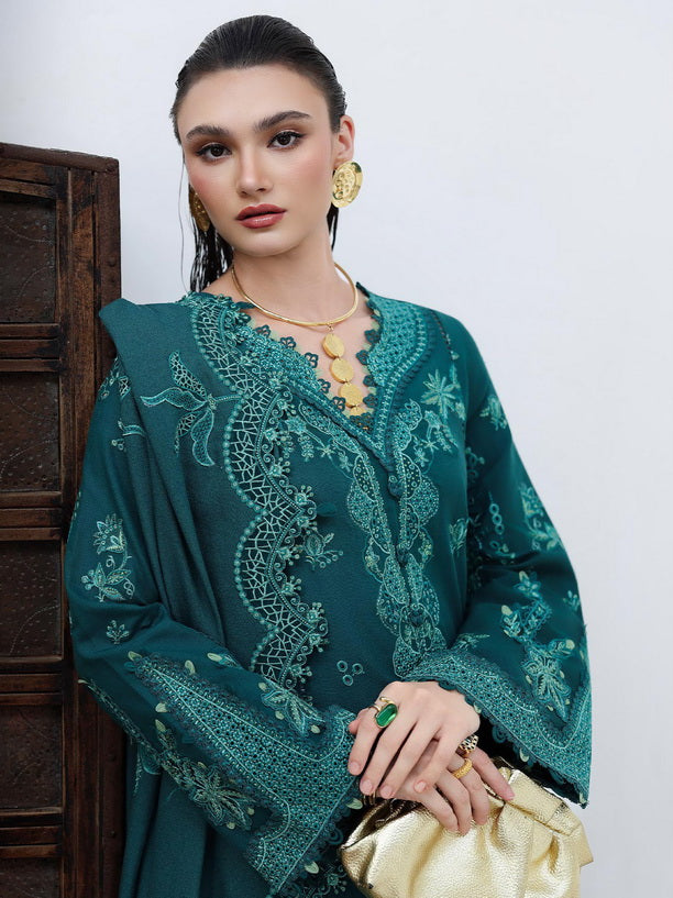 Qalamkar Qlinekari Embroidered Linen Unstitched 3Pc Suit KL-11 MEADOW