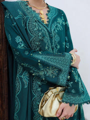 Qalamkar Qlinekari Embroidered Linen Unstitched 3Pc Suit KL-11 MEADOW
