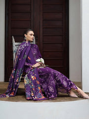 Qalamkar Qlinekari Embroidered Linen Unstitched 3Pc Suit KL-15 IRIS
