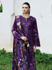 Qalamkar Qlinekari Embroidered Linen Unstitched 3Pc Suit KL-15 IRIS