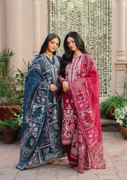 KAHF Ek Fasana Embroidered Luxury Lawn Unstitched 3Pc Suit KLB-1A MALKA