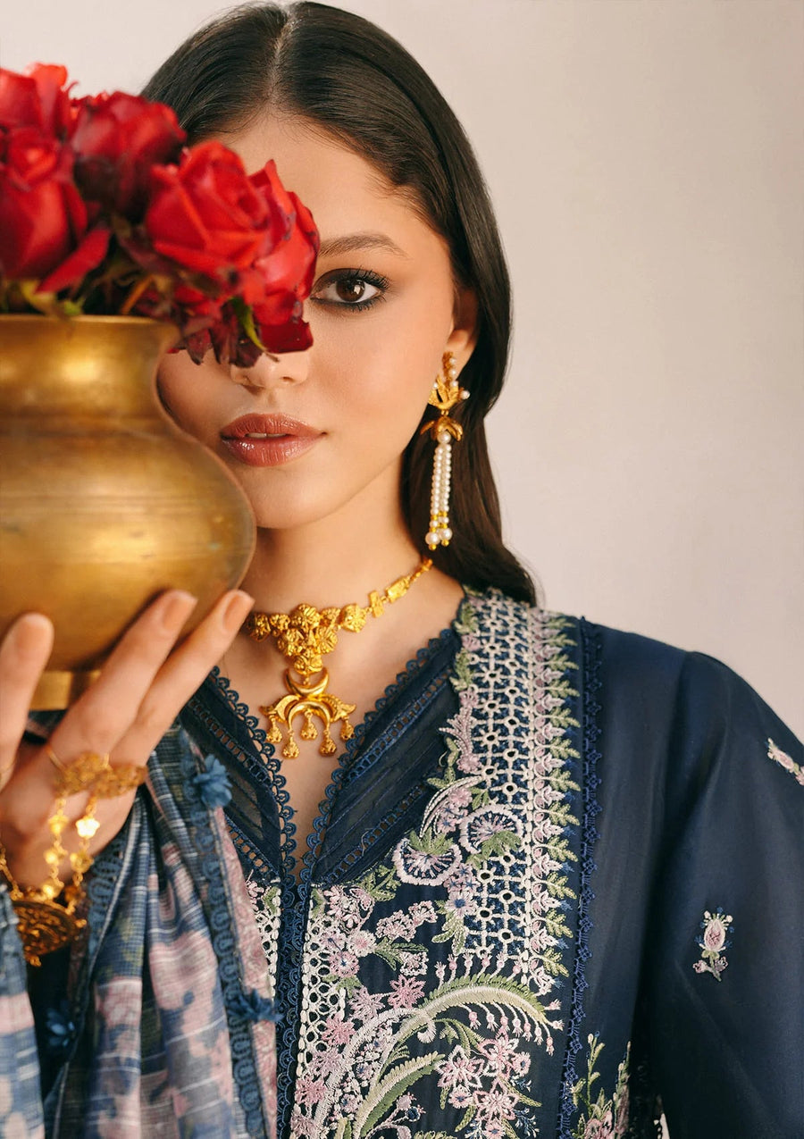 KAHF Ek Fasana Embroidered Luxury Lawn Unstitched 3Pc Suit KLB-1A MALKA