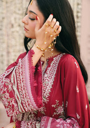 KAHF Ek Fasana Embroidered Luxury Lawn Unstitched 3Pc Suit KLB-1B MAHRANI