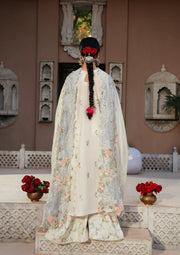 KAHF Ek Fasana Embroidered Luxury Lawn Unstitched 3Pc Suit KLB-2A NEELOFAR