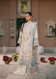 KAHF Ek Fasana Embroidered Luxury Lawn Unstitched 3Pc Suit KLB-2A NEELOFAR