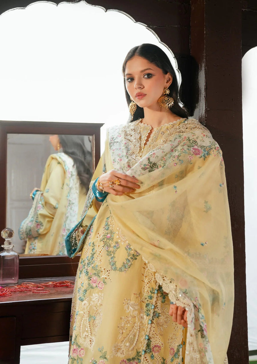 KAHF Ek Fasana Embroidered Luxury Lawn Unstitched 3Pc Suit KLB-2B MUSKAAN
