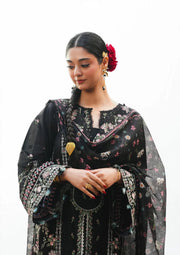 KAHF Ek Fasana Embroidered Luxury Lawn Unstitched 3Pc Suit KLB-3B SIYAARA