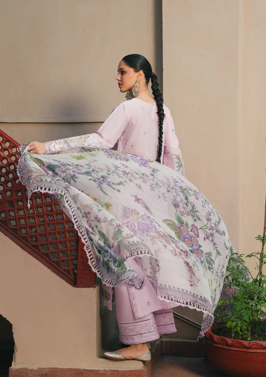 KAHF Ek Fasana Embroidered Luxury Lawn Unstitched 3Pc Suit KLB-4A MEHAK