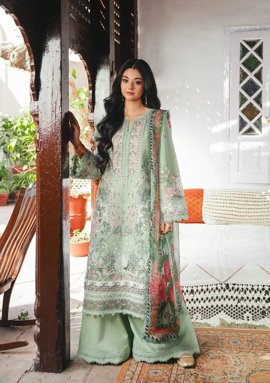 KAHF Ek Fasana Embroidered Luxury Lawn Unstitched 3Pc Suit KLB-4B SITARA