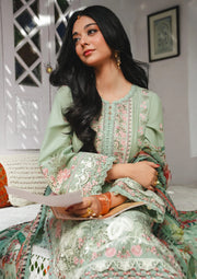 KAHF Ek Fasana Embroidered Luxury Lawn Unstitched 3Pc Suit KLB-4B SITARA