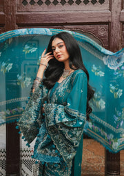 KAHF Ek Fasana Embroidered Luxury Lawn Unstitched 3Pc Suit KLB-5A MORNI