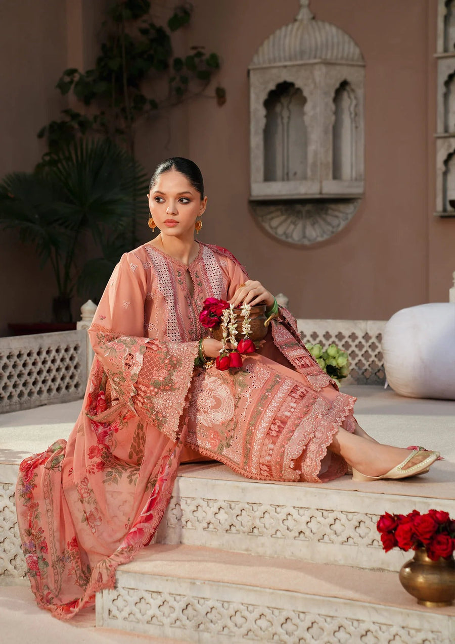 KAHF Ek Fasana Embroidered Luxury Lawn Unstitched 3Pc Suit KLB-5B ADAA