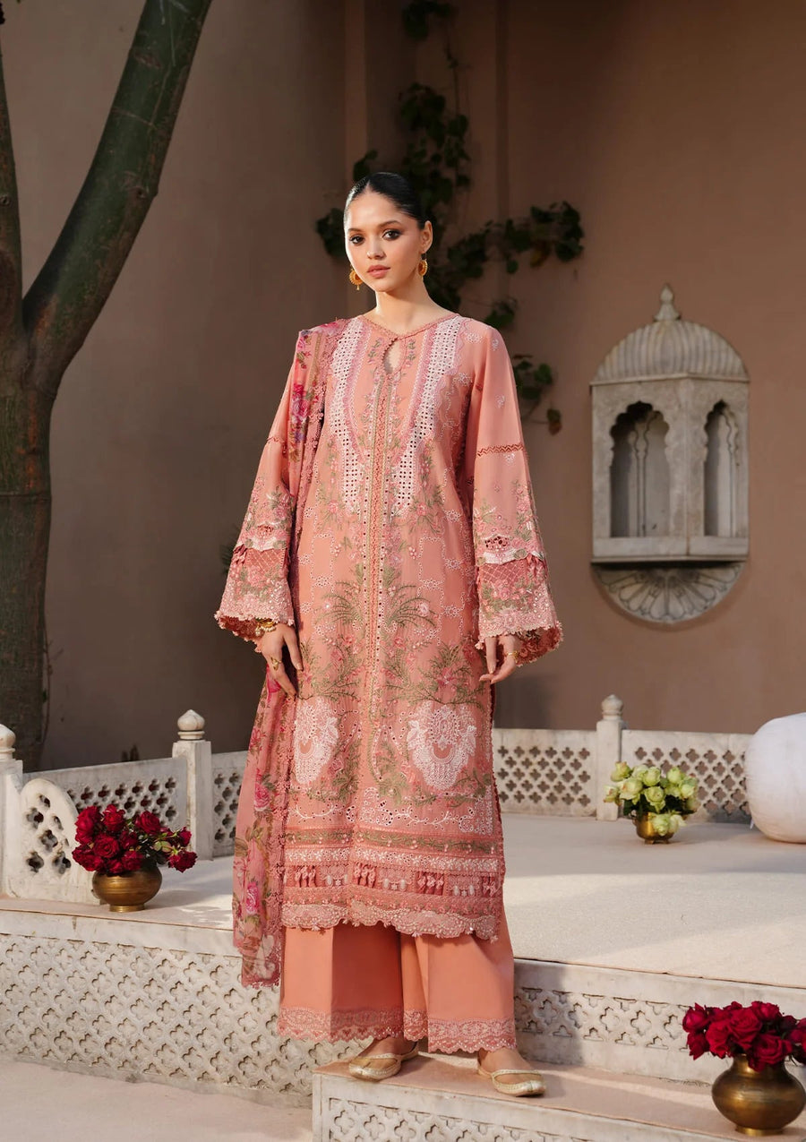 KAHF Ek Fasana Embroidered Luxury Lawn Unstitched 3Pc Suit KLB-5B ADAA