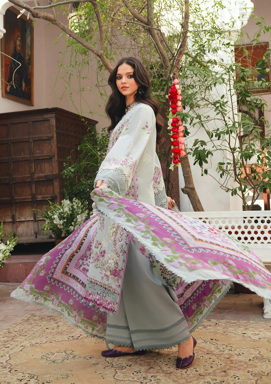 KAHF Ek Fasana Embroidered Luxury Lawn Unstitched 3Pc Suit KLB-6B BANAFSHA