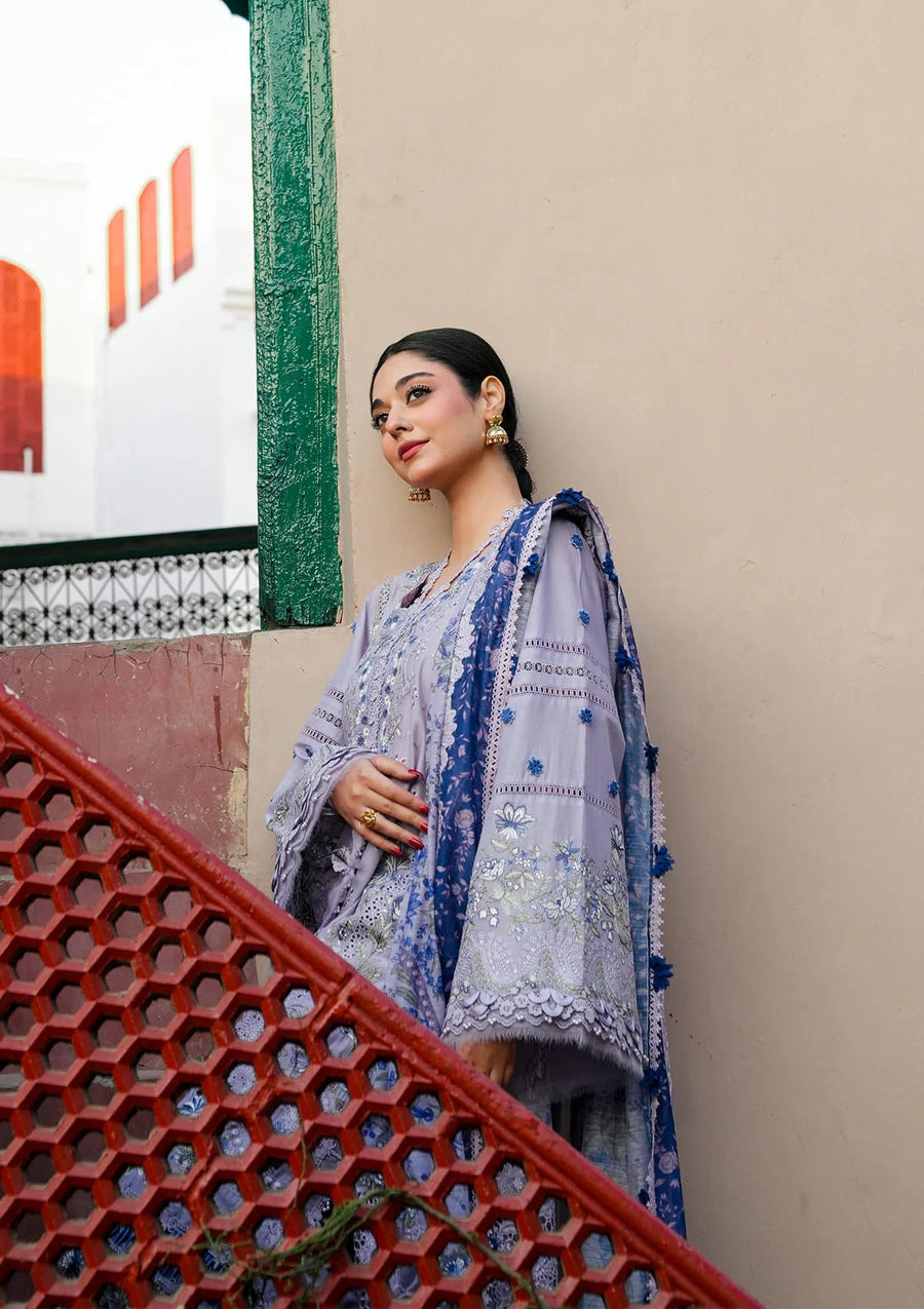 KAHF Ek Fasana Embroidered Luxury Lawn Unstitched 3Pc Suit KLB-7B NAZNEEN