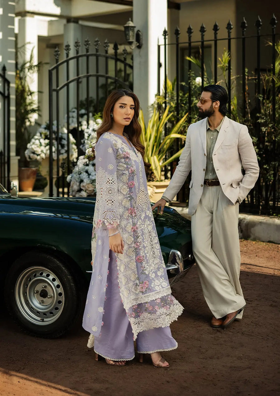 Kahf Premium Embroidered Luxury Lawn Unstitched 3Pc Suit KLR-01 Maeve