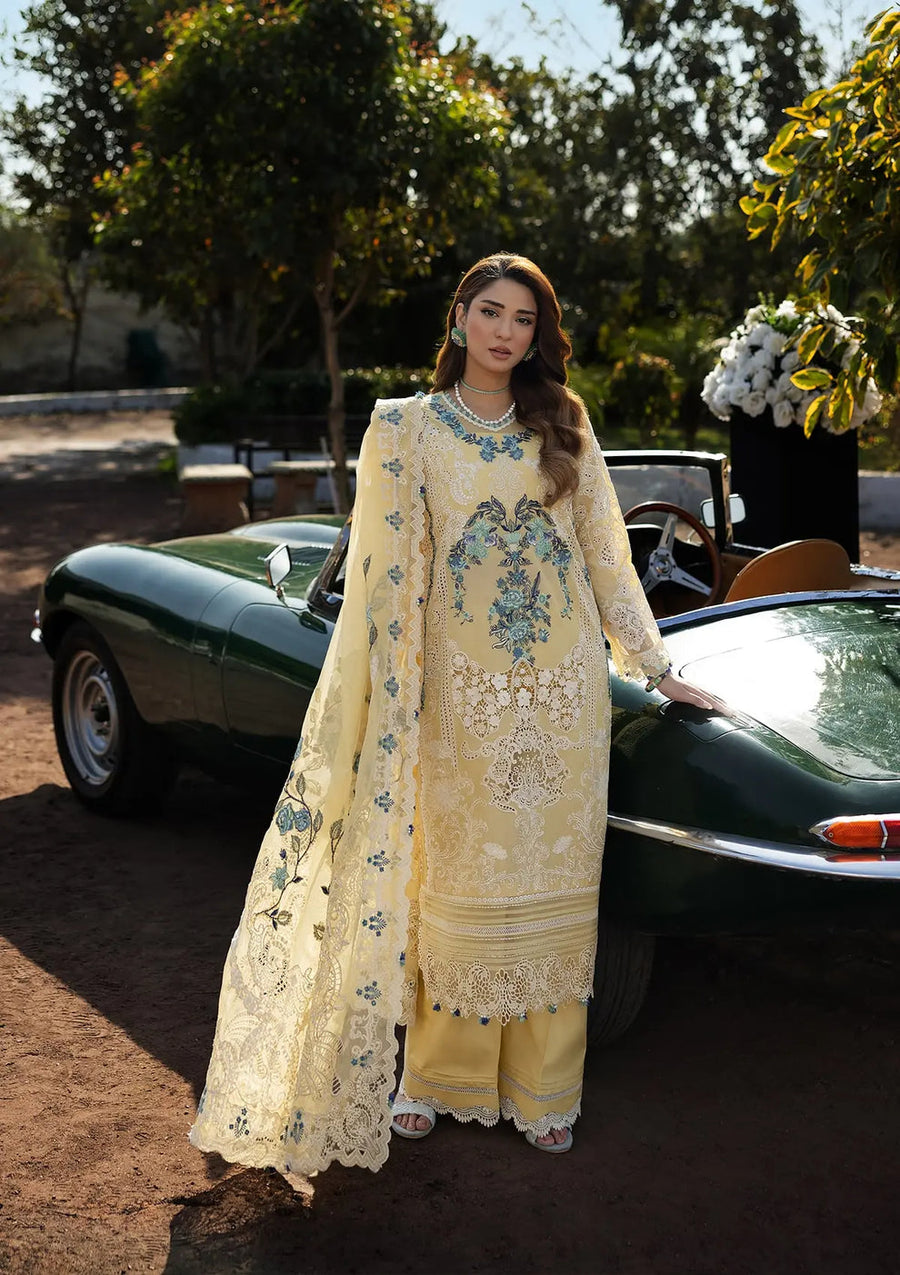 Kahf Premium Embroidered Luxury Lawn Unstitched 3Pc Suit KLR-03 Sasha