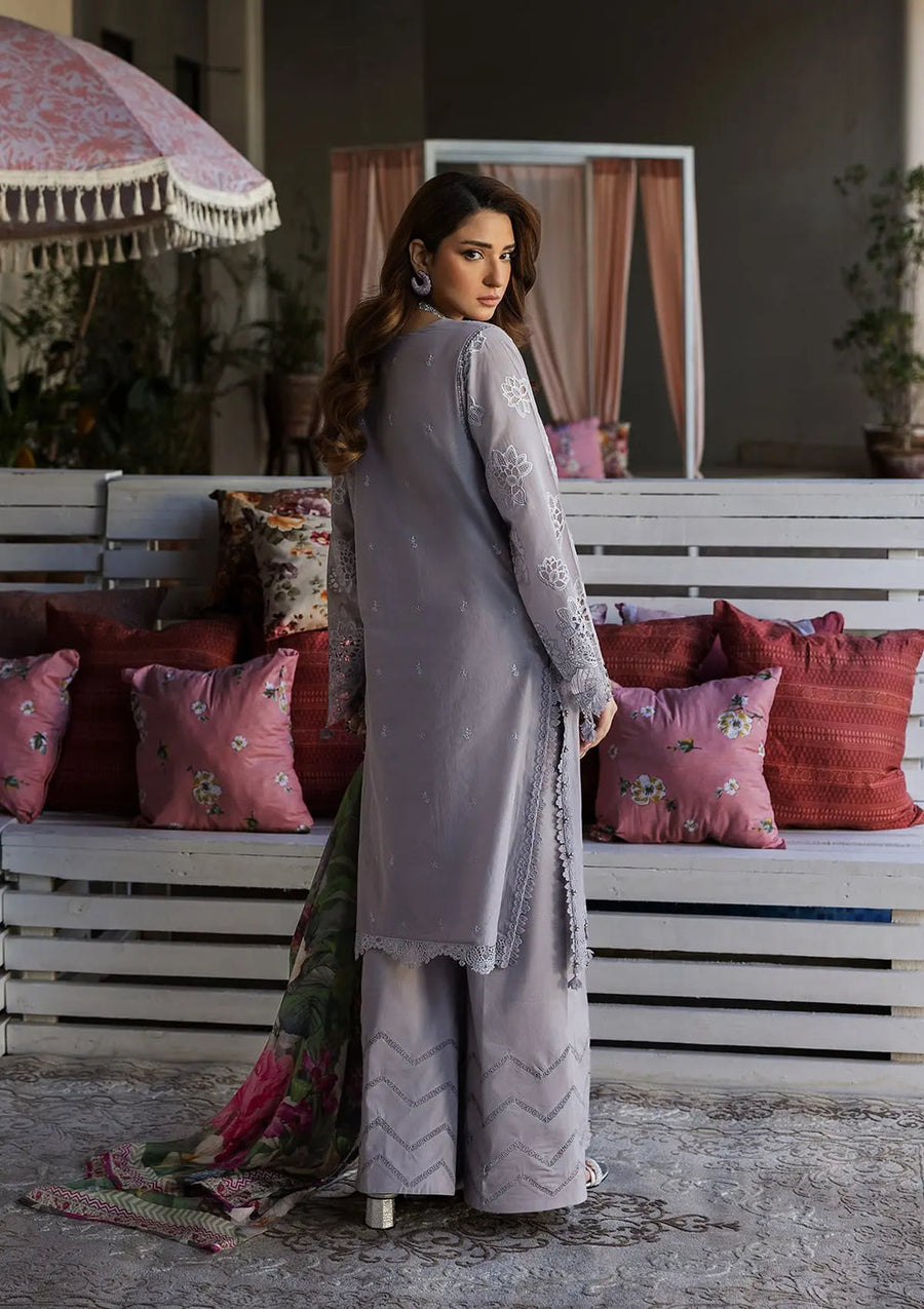 Kahf Premium Embroidered Luxury Lawn Unstitched 3Pc Suit KLR-04 Lilia