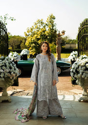 Kahf Premium Embroidered Luxury Lawn Unstitched 3Pc Suit KLR-04 Lilia