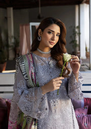 Kahf Premium Embroidered Luxury Lawn Unstitched 3Pc Suit KLR-04 Lilia