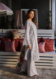 Kahf Premium Embroidered Luxury Lawn Unstitched 3Pc Suit KLR-04 Lilia