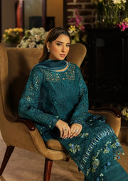Kahf Premium Embroidered Luxury Lawn Unstitched 3Pc Suit KLR-06 Whimsy
