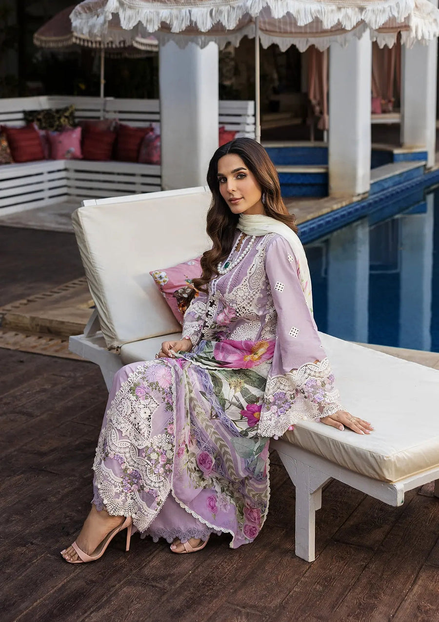 Kahf Premium Embroidered Luxury Lawn Unstitched 3Pc Suit KLR-11 Bloom