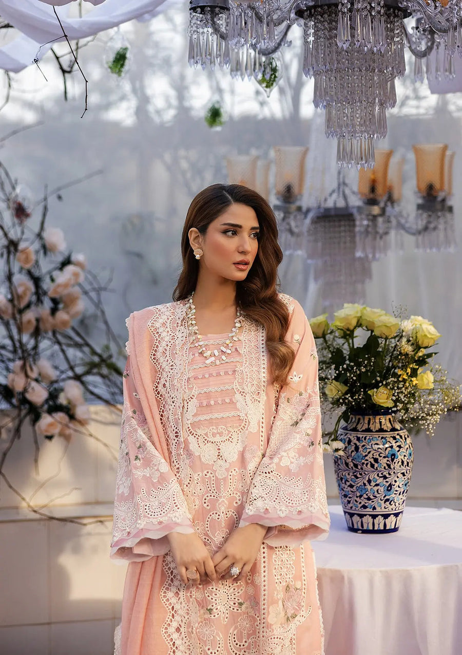 Kahf Premium Embroidered Luxury Lawn Unstitched 3Pc Suit KLR-2A Olivia