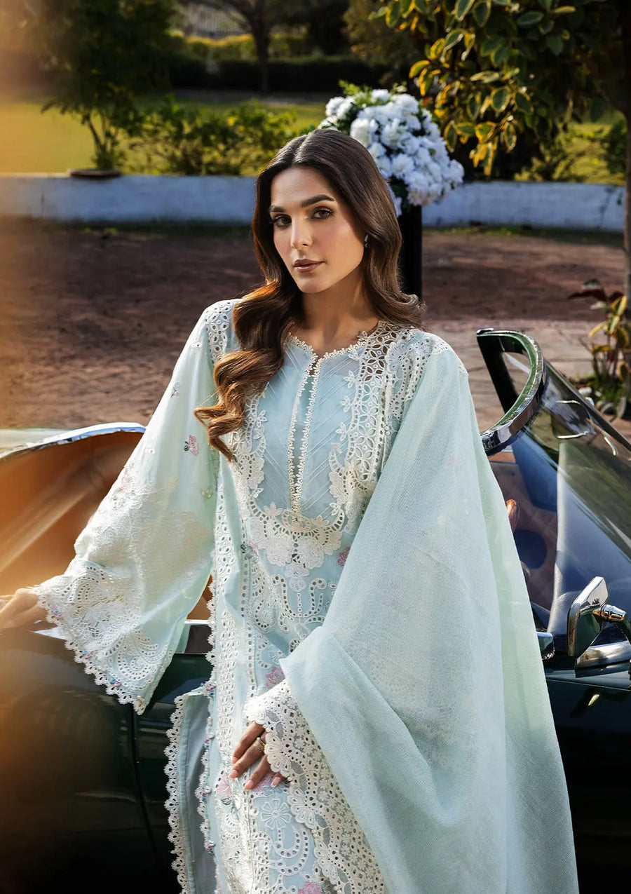 Kahf Premium Embroidered Luxury Lawn Unstitched 3Pc Suit KLR-2B Garnet